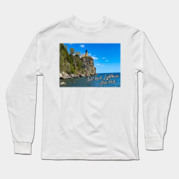 Split Rock Lighthouse State Park & Lake Superior Long Sleeve T-Shirt by gorff